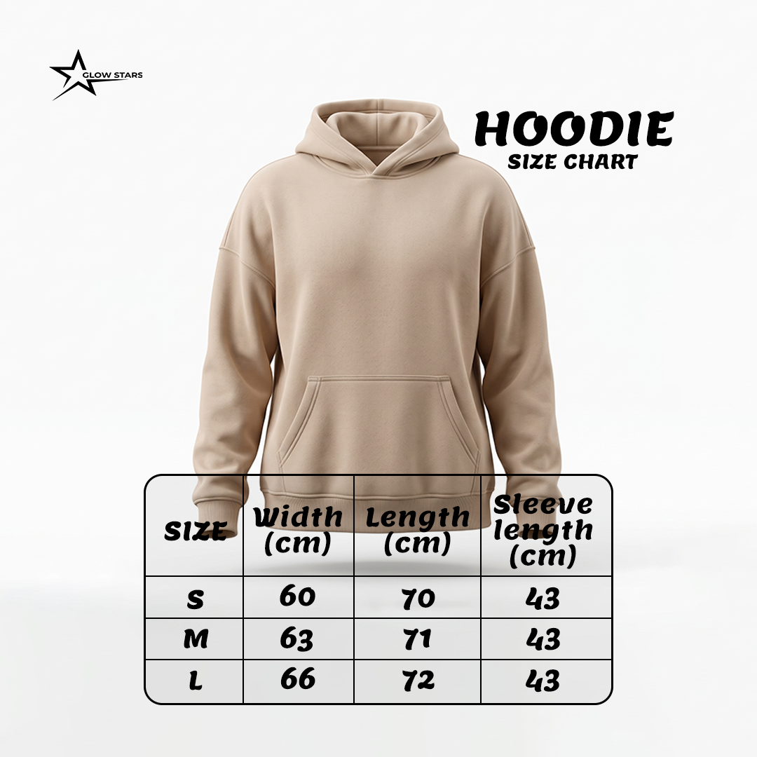 Hoodie size chart